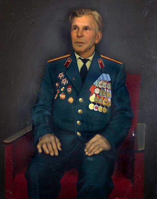 Мухаметшин В. М. Портрет ветерана Великой Отечественной войны П.А.Обидо. 1981 Мухаметшин В. М. Портрет ветерана Великой Отечественной войны П.А.Обидо. 1981